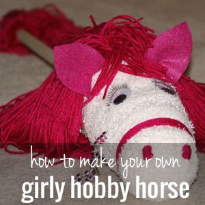 how to make your own girly hobby horse | onelittleproject.com