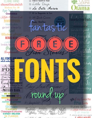Fantastic Free Fonts Round Up | onelittleproject.com