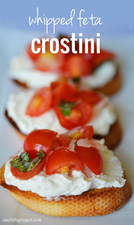 Whipped Feta Crostini Recipe - an amazing appetizer idea!