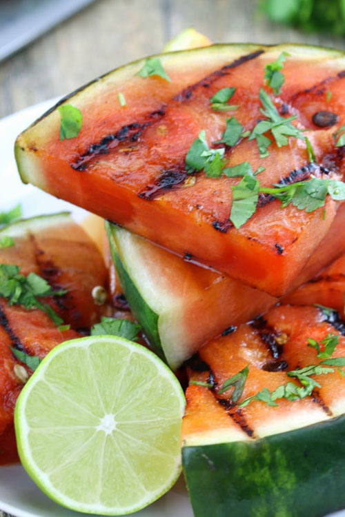 50+ Best Recipes for Fresh Watermelon - Cilantro Lime Grilled Watermelon