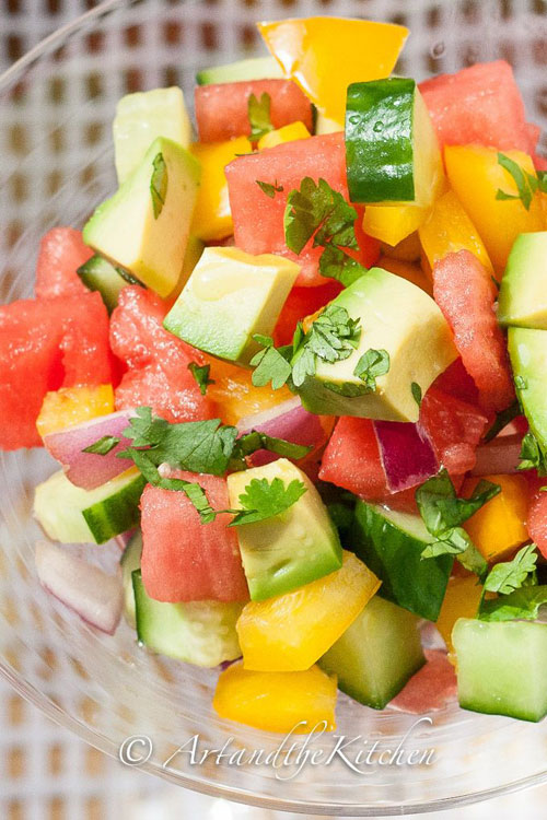 50+ Best Recipes for Fresh Watermelon - Cucumber Watermelon Summer Salad