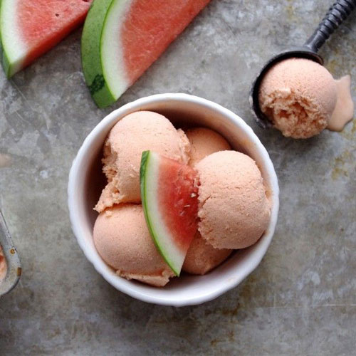 50+ Best Recipes for Fresh Watermelon - Watermelon Coconut Ice Cream