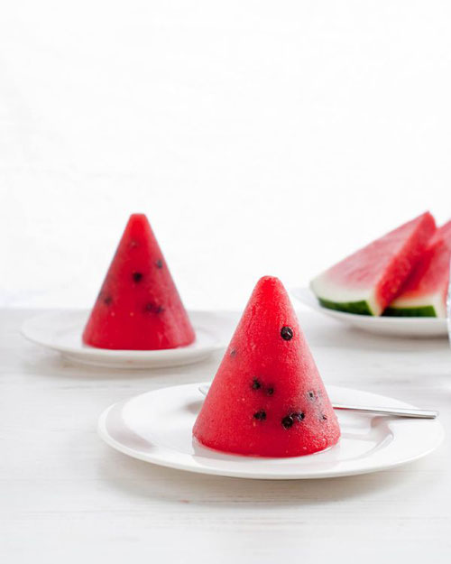50+ Best Recipes for Fresh Watermelon - Watermelon Sorbetto with Seeds