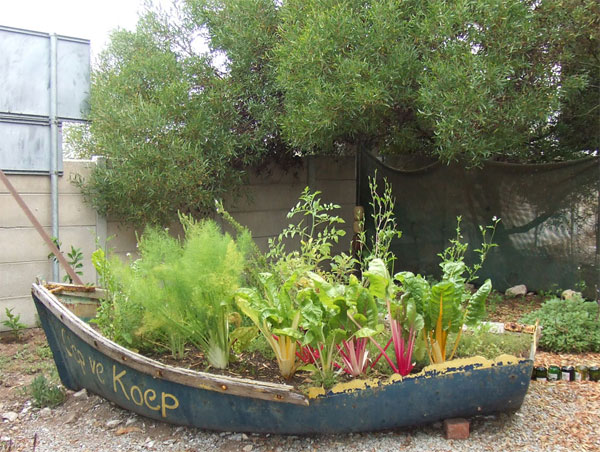 15 Unusual Vegetable Garden Ideas - Vegetable garden in a boat