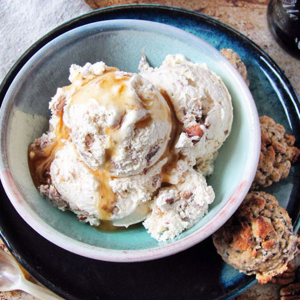 50+ Best Ice Cream Recipes - Maple Bacon Pecan Ice Cream