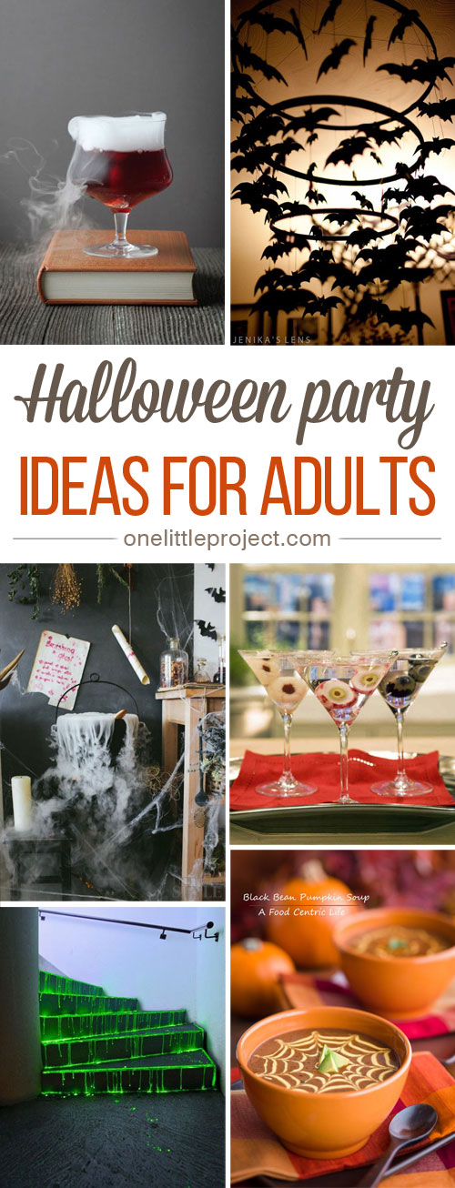 This list has me inspired! From spooky cocktails to elegant party decor, this collection of Halloween party ideas for adults will help you plan the BEST PARTY EVER!