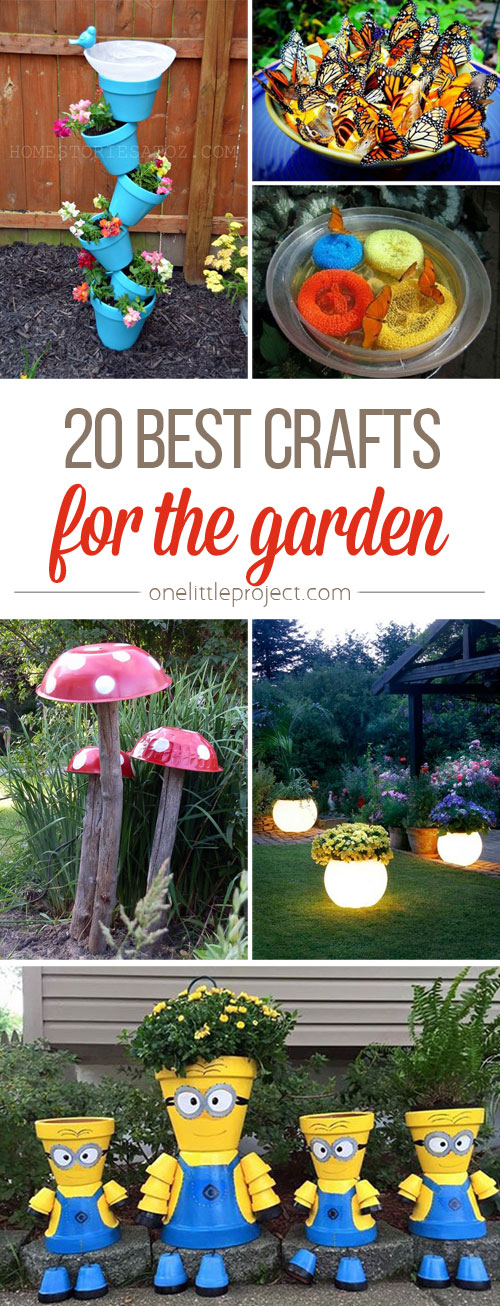 20 Best Crafts for the Garden - One Little Project