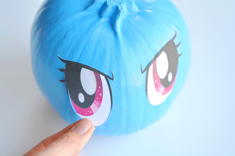 No-Carve My Little Pony Pumpkins with Free Printable Face Template