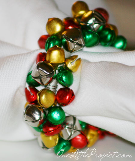 Jingle Bell Napkin Rings, How To Make Napkin Rings From Shower Curtains