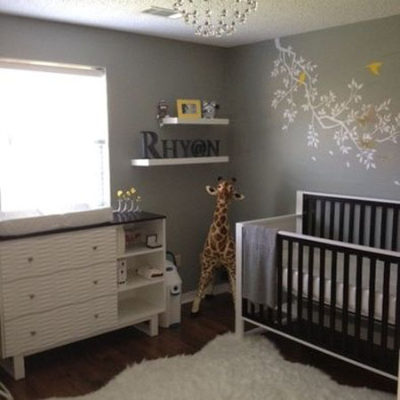 41 From Houzz - Gray and yellow nursery