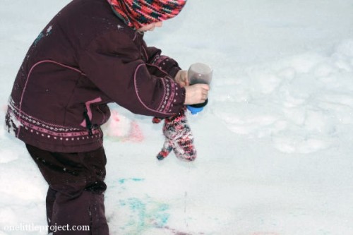 How to make your own snow paint. This will be so much fun when it finally starts to snow!