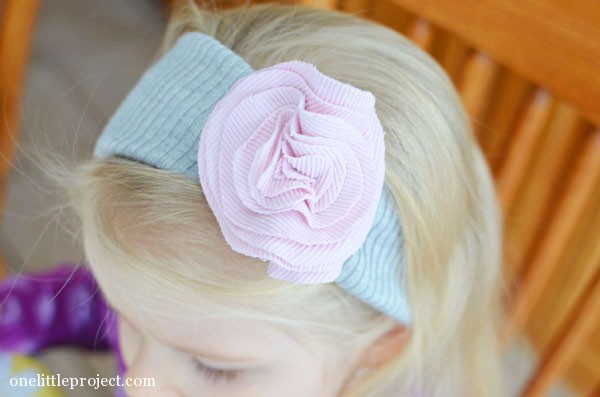 Fabric Flower Headband Tutorial 1