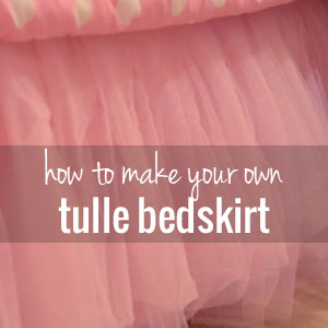 How to make a tulle bedskirt | onelittleproject.com