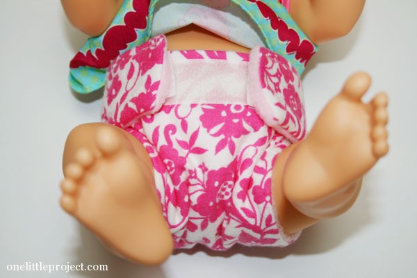 baby alive modelling homemade cloth diaper