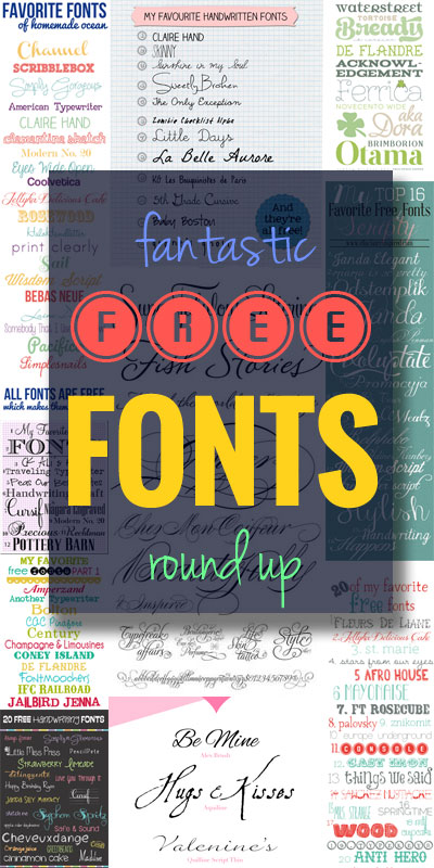 Fantastic Free Fonts Round Up - A round up of hundreds of free fonts and directions on how to install them.