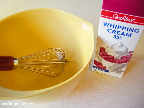 whipped cream recipe | onelittleproject.com