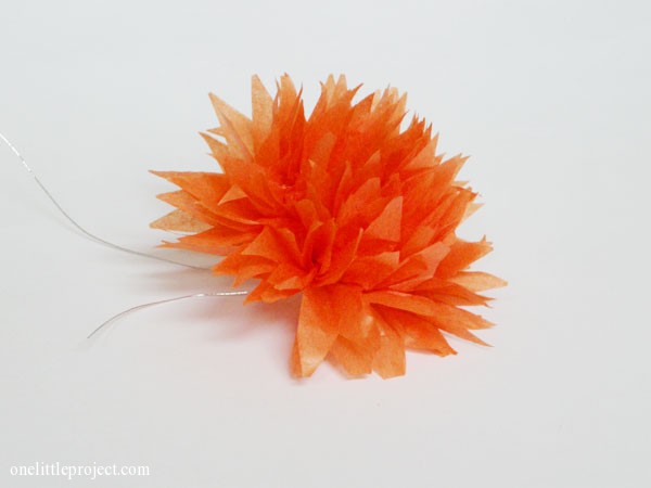 Simple tutorial for how to make tissue paper flowers | onelittleproject.com