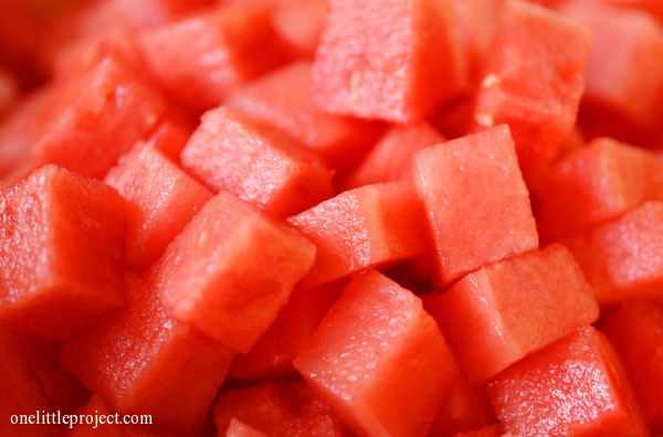 cubed watermelon