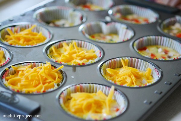 Eggs in a muffin tin, an easy breakfast idea