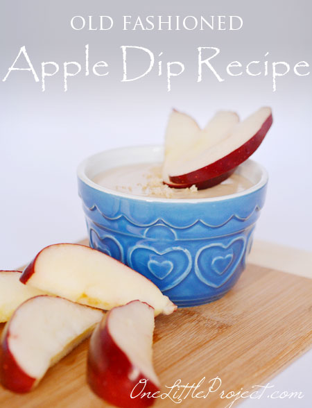 Three ingredient Old Fashioned Apple Dip Recipe. It's so simple, but it's so delicious!!