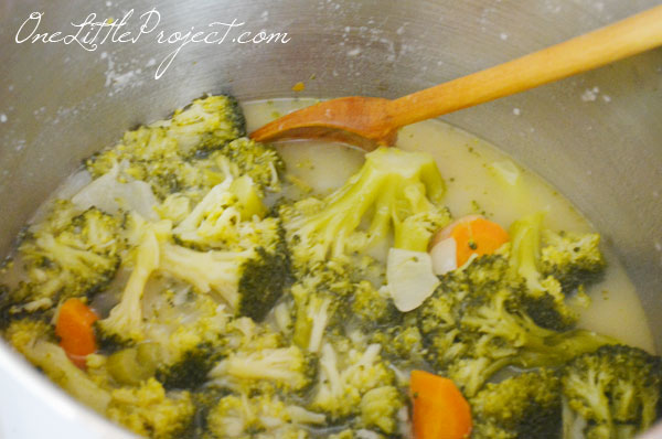 Cream of broccoli soup - a delicious and healthy recipe, especially when you use milk instead of cream and don't add loads of cheese.