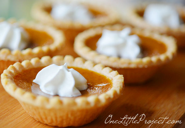 Mini Pumpkin Pies Recipe! These are so easy and you might actually have room to try more than one dessert! Such a great idea!