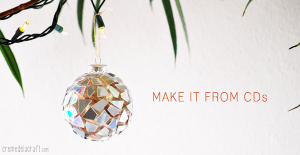 DIY Christmas Ornaments with CDs