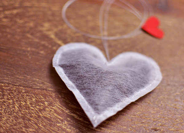 DIY Heart Shaped Tea Bags