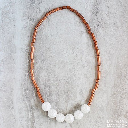 25 DIY Mother's Day Gift Ideas | Copper tubing bead necklace