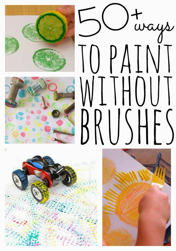 25 Kid Friendly Crafts for Rainy Days - No Brush Painting