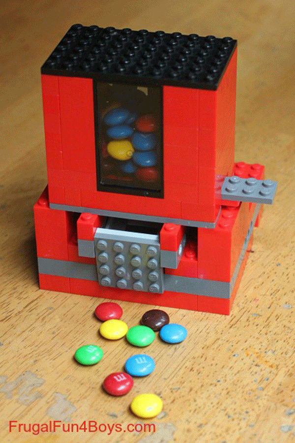 25 Kid Friendly Crafts for Rainy Days - Lego Candy Dispenser