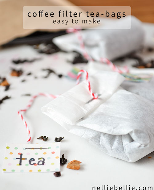 20 Beautiful Coffee Filter Crafts - DIY tea bags from coffee filters
