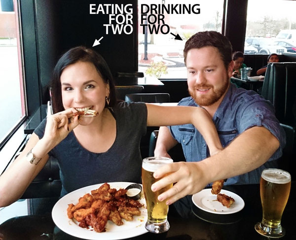 30+ Fun Photo Ideas to Announce a Pregnancy - Eating For Two, Drinking For Two