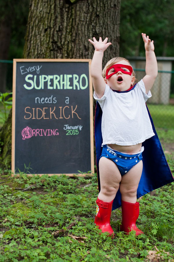 30+ Fun Photo Ideas to Announce a Pregnancy - Every Hero Needs A Sidekick