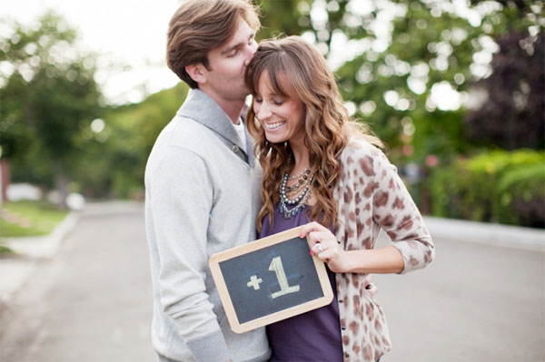 30+ Fun Photo Ideas to Announce a Pregnancy - Plus One Chalkboard Announcement