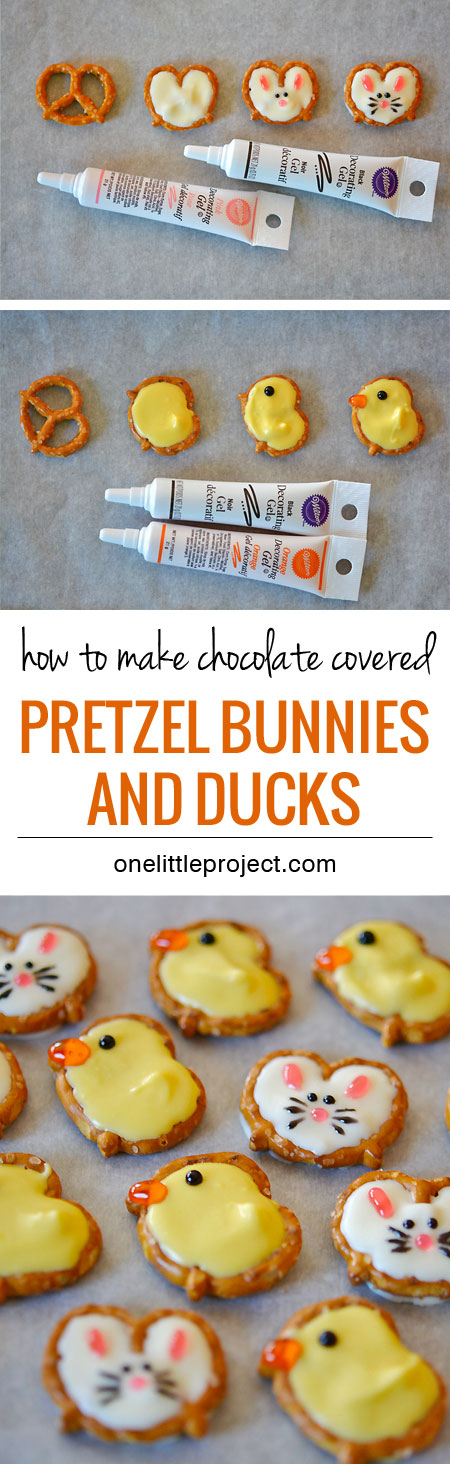 These pretzel bunnies and ducks are a cute and super easy Easter treat idea. They take less than 20 minutes to make, and are sure to bring out some smiles!