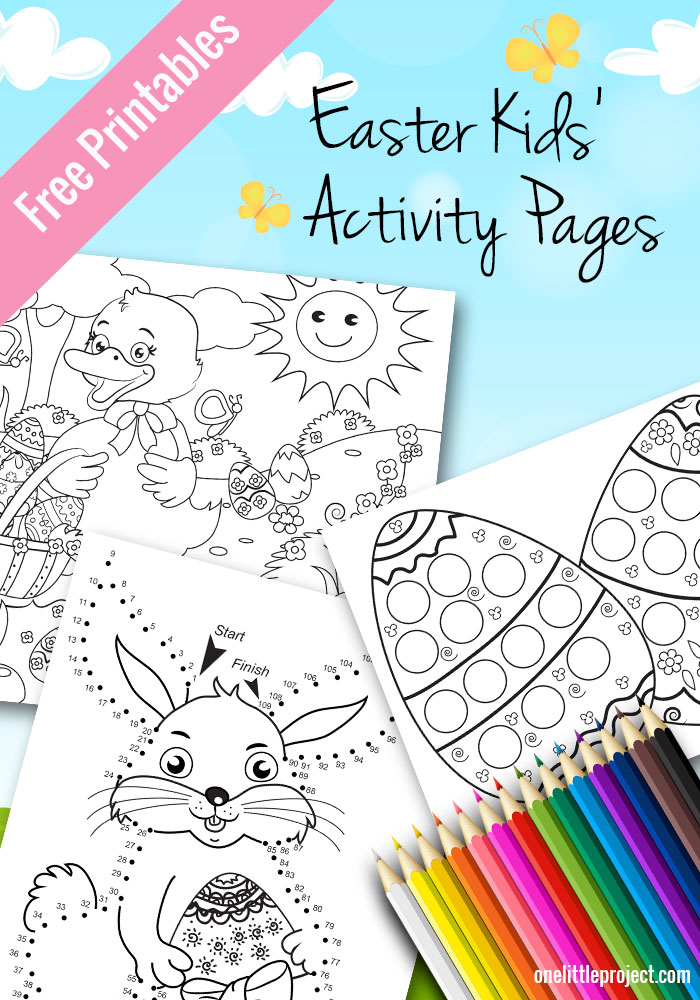 Are you having Easter dinner at your house?  Keep the kids busy with these Easter activity pages so you can get dinner on the table! 