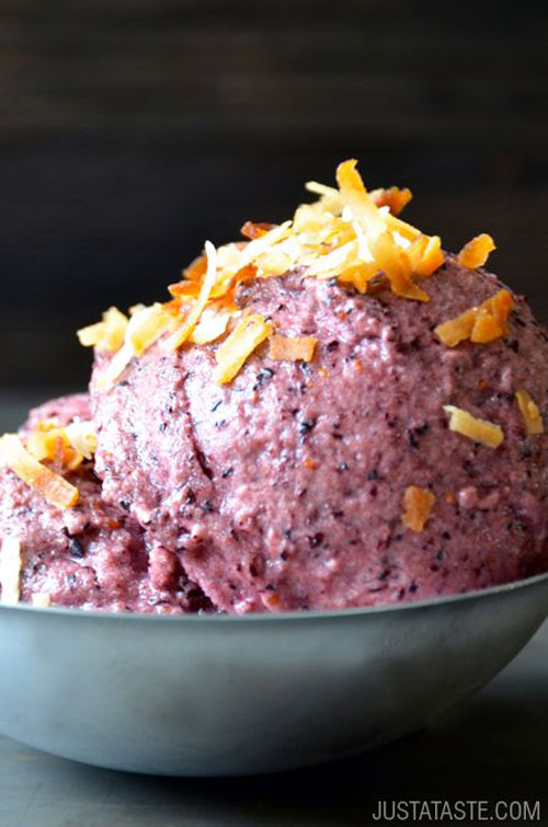 50+ Best Recipes for Fresh Blueberries - 5 Minute Healthy Blueberry Frozen Yogurt