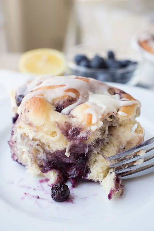 50+ Best Recipes for Fresh Blueberries - Blueberry Breakfast Rolls