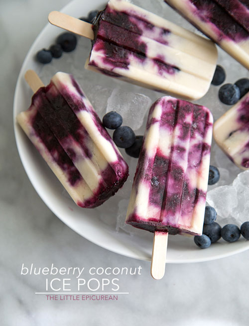 50+ Best Recipes for Fresh Blueberries - Blueberry Coconut Ice Pops