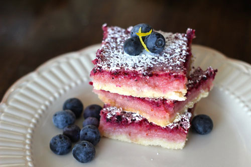 50+ Best Recipes for Fresh Blueberries - Blueberry Lemonade Bars
