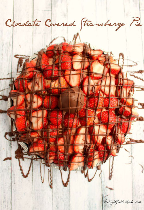 50+ Best Recipes for Fresh Strawberries - Chocolate Covered Strawberry Pie