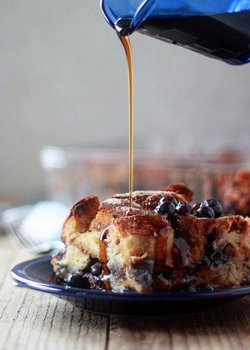 50+ Best Recipes for Fresh Blueberries - Cinnamon Blueberry Overnight French Toast