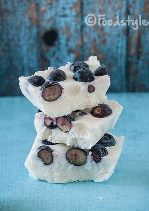 50+ Best Recipes for Fresh Blueberries - Coconut Yogurt Ice Cream Bars with Blueberries