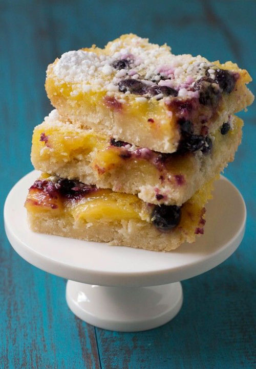 50+ Best Recipes for Fresh Blueberries - Lemon Blueberry Bars