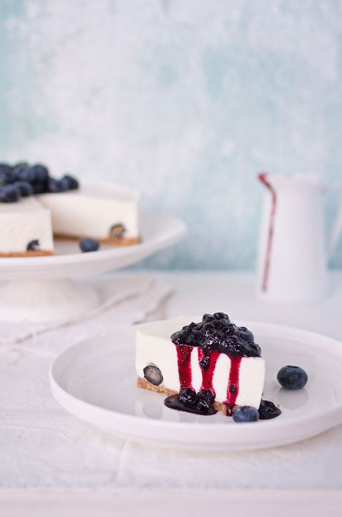 50+ Best Recipes for Fresh Blueberries - No Bake Blueberry Yogurt Cake