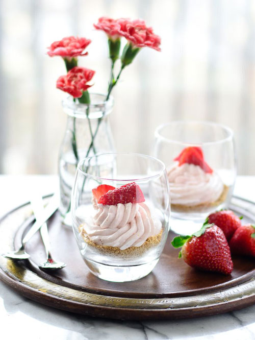 50+ Best Recipes for Fresh Strawberries - Strawberry Cream Pie Cups
