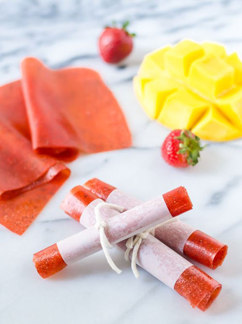 50+ Best Recipes for Fresh Strawberries - Strawberry Mango Fruit Leather
