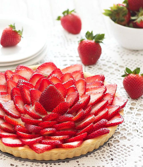 50+ Best Recipes for Fresh Strawberries - Strawberry Tart with Pastry Cream