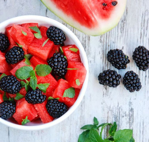 50+ Best Recipes for Fresh Watermelon - Watermelon Blackberry Salad